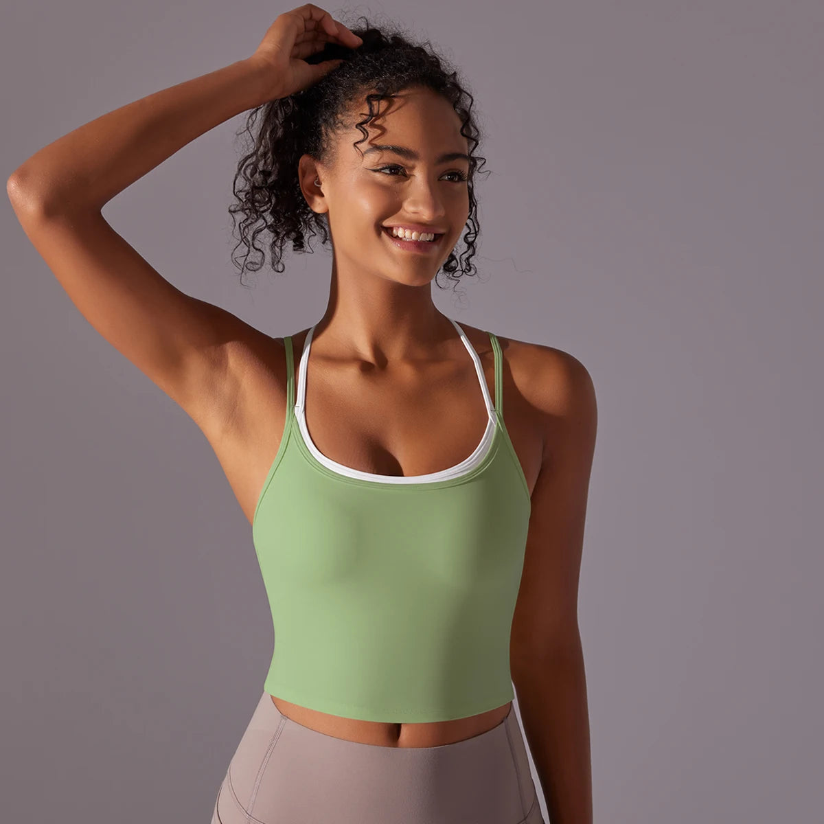 Women's push-up yoga bra – breathable sports underwear for gym, running, and fitness