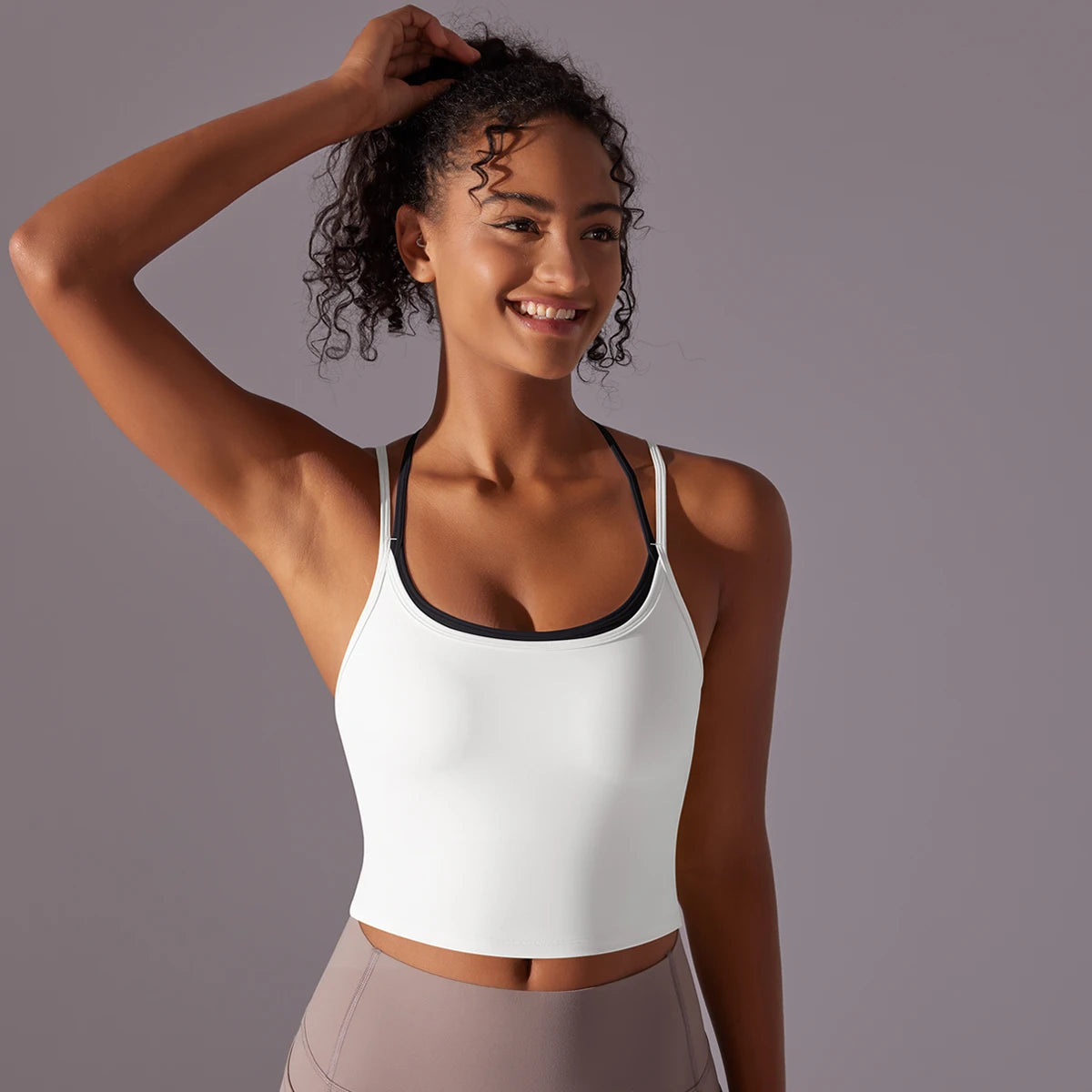 Women's push-up yoga bra – breathable sports underwear for gym, running, and fitness