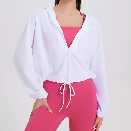 Women's Lightweight Hooded Sports Jacket – Breathable & Quick-Dry